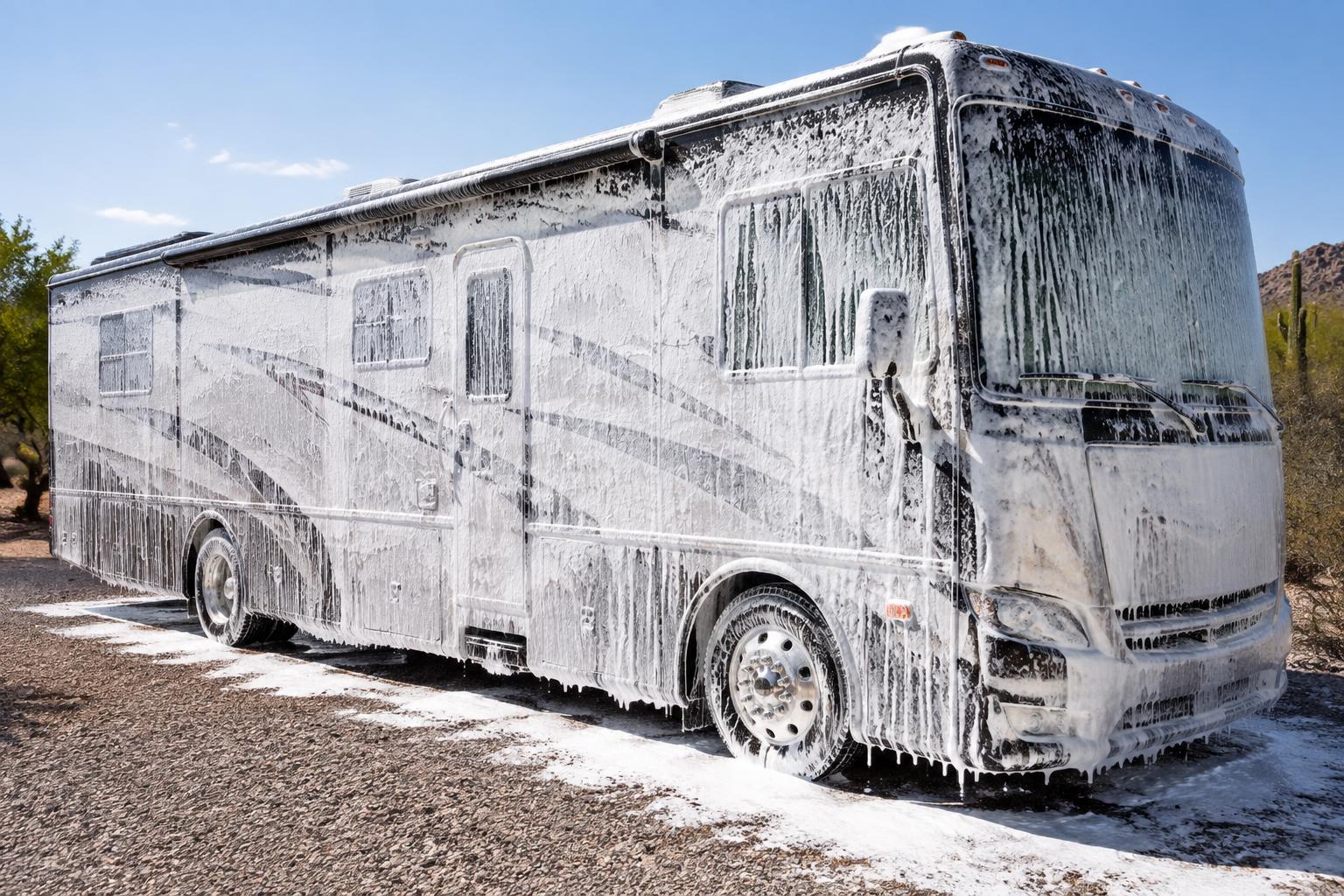 Foam going on a big rig